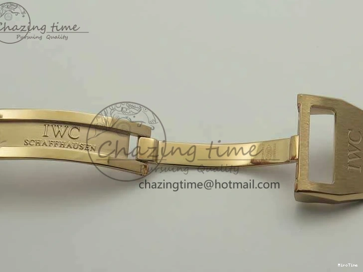 MIROTIME 0123 Big Pilot IW510301 Satin-Polished RG YLF Best Edition Black Dial On Leather Strap A Flexible 7222